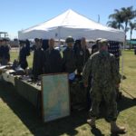 Navy uniform display for the Navy Reserve Centennial - Navy Amphibious Base, Coronado, 2015.